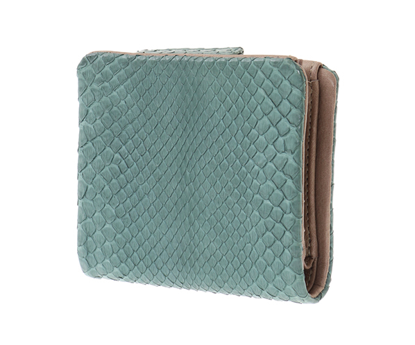 【新色】ダイヤモンドパイソンⅤ 二つ折りファスナー財布