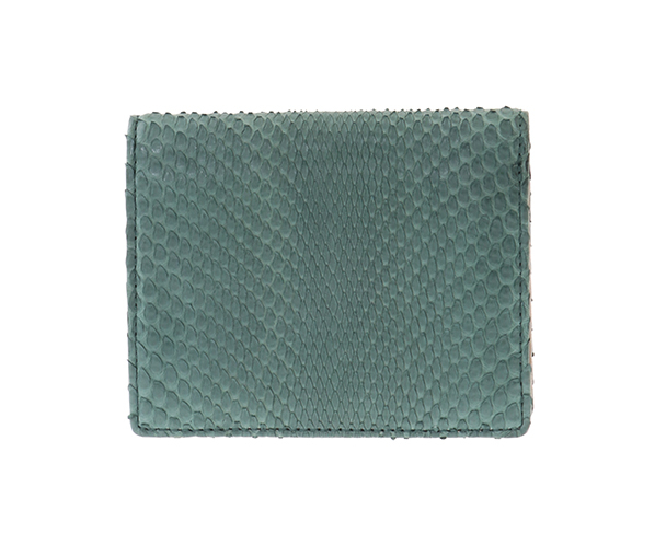 【新色】ダイヤモンドパイソンⅤ 二つ折り財布 詳細画像 エメラルドグリーン 2