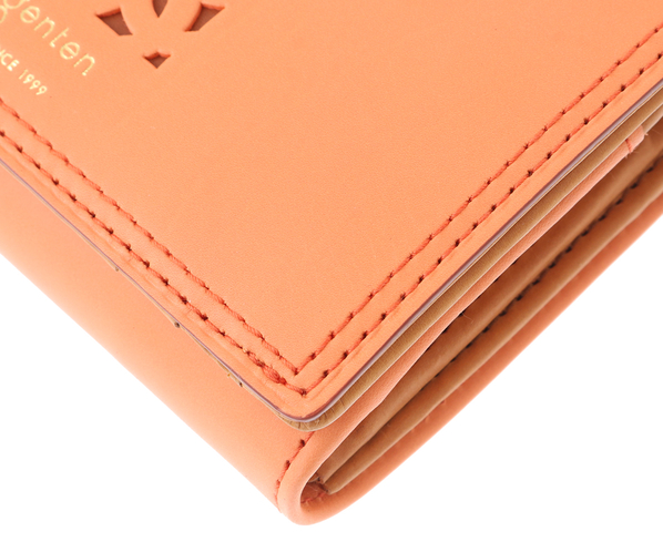 【新作】【オンライン限定色】ピコカットワーク 二つ折り財布 詳細画像 シャーベットオレンジ 6