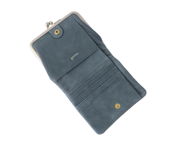 アンティーコ×LIBERTY 口金二つ折り財布 詳細画像 ブルー 9