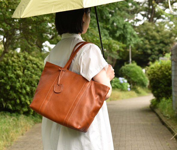 ゲンテン genten レザー トートバッグ-