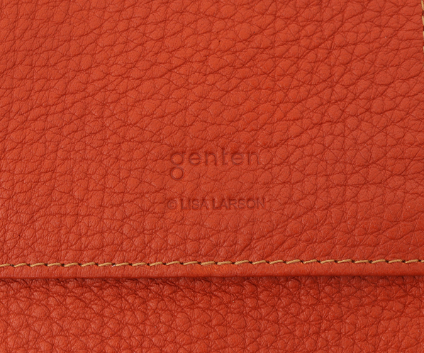 genten×LISA LARSON ソフト刺繍口金二つ折り財布「マイキー」 詳細画像 オレンジ 12