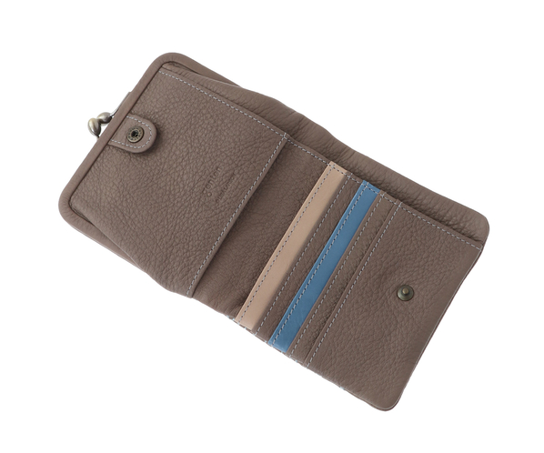 genten×LISA LARSON ソフト刺繍口金二つ折り財布「はりねずみ」 詳細画像 グレー 10