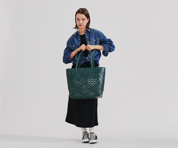 サスカットバスケット手提げバッグ ＬＬ 詳細画像 ブルーグリーン 26