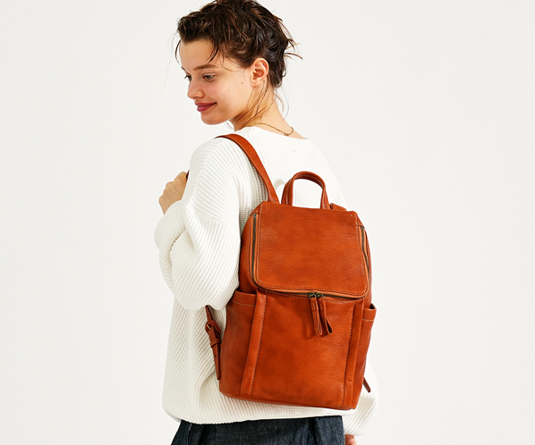 ゲンテン genten レザー 本革 アッティーボ リュック ベージュ ゲンテン genten レザー 本革 アッティーボ リュック ベージュ