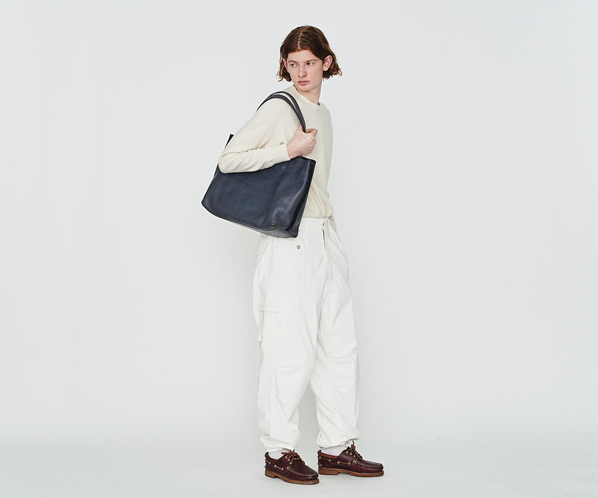 ホースレザーバッグトート（大） 詳細画像 ブルーグレー 22