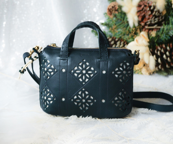 アーガイルカットワーク 2wayバッグ 詳細画像 ネイビーブルー 20