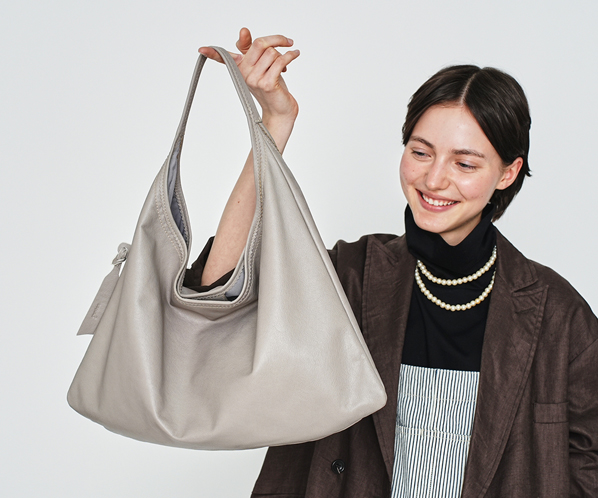 フェザートートバッグ　ワンショルダーバッグ 詳細画像 ライトグレー 21
