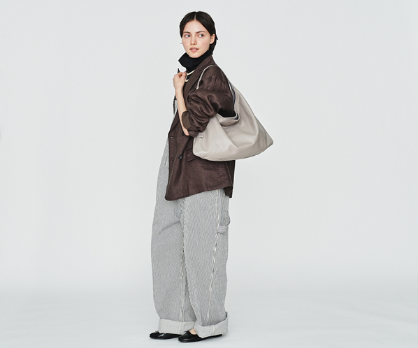 フェザートートバッグ　ワンショルダーバッグ 詳細画像 ライトグレー 24