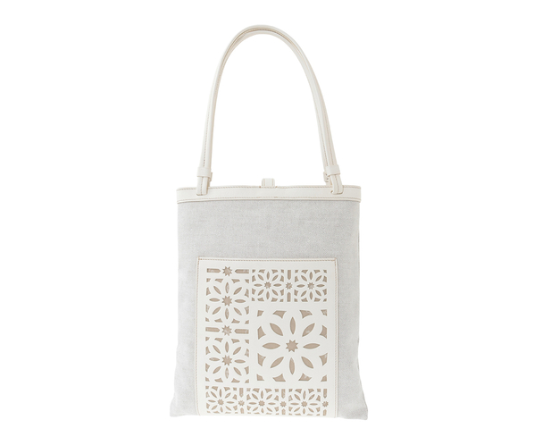 タペストリーカットワーク トートバッグ 詳細画像 アイボリー 2