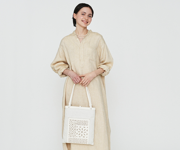 タペストリーカットワーク トートバッグ 詳細画像 アイボリー 23