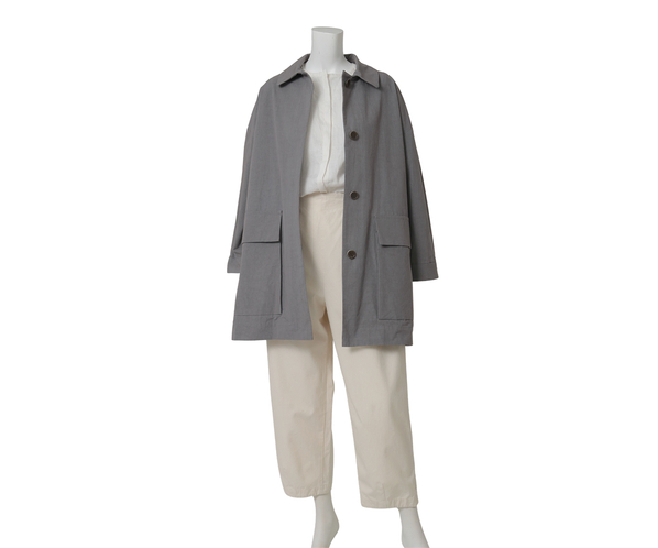 コットンワッシャーハーフコート 詳細画像 グレー 11