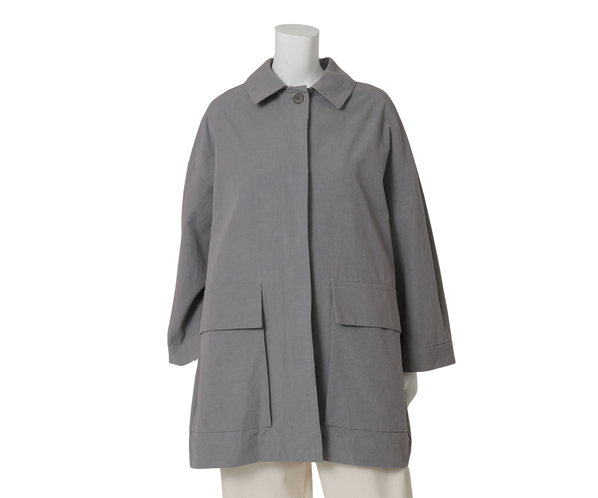 コットンワッシャーハーフコート 詳細画像 グレー 2
