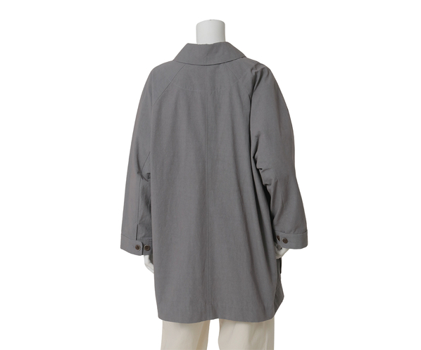コットンワッシャーハーフコート 詳細画像 グレー 4