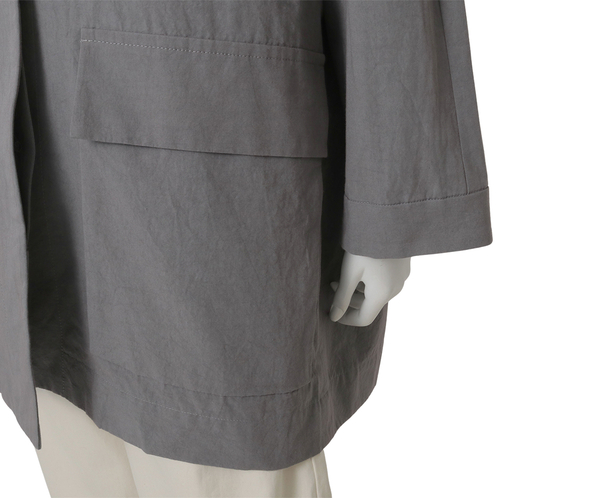 コットンワッシャーハーフコート 詳細画像 グレー 7