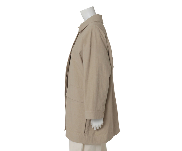 コットンワッシャーハーフコート 詳細画像 ベージュ 3