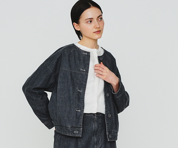 ブリーチデニムブルゾン 詳細画像 グレー 20