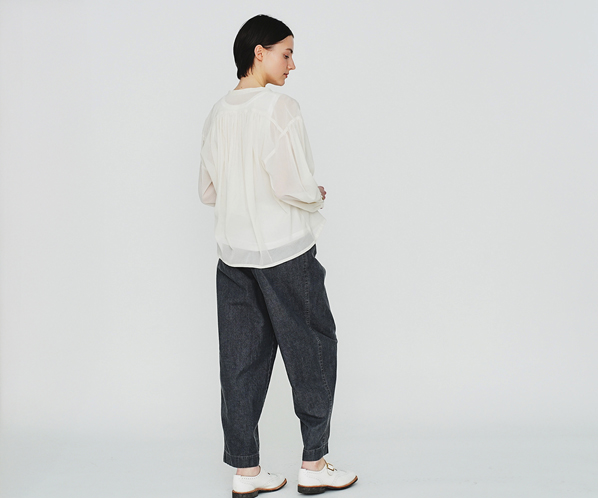 コットンオーガンジーシャツ 詳細画像 アイボリー 23