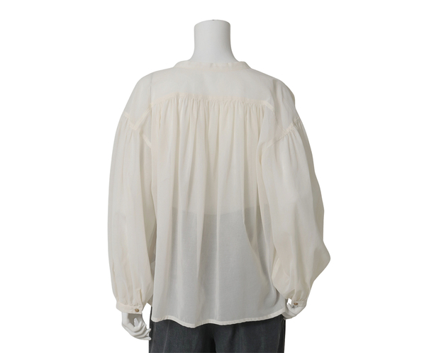 コットンオーガンジーシャツ 詳細画像 アイボリー 4