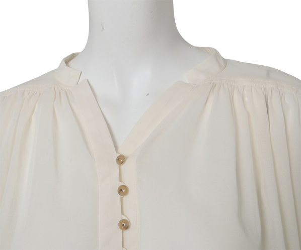 コットンオーガンジーシャツ 詳細画像 アイボリー 5