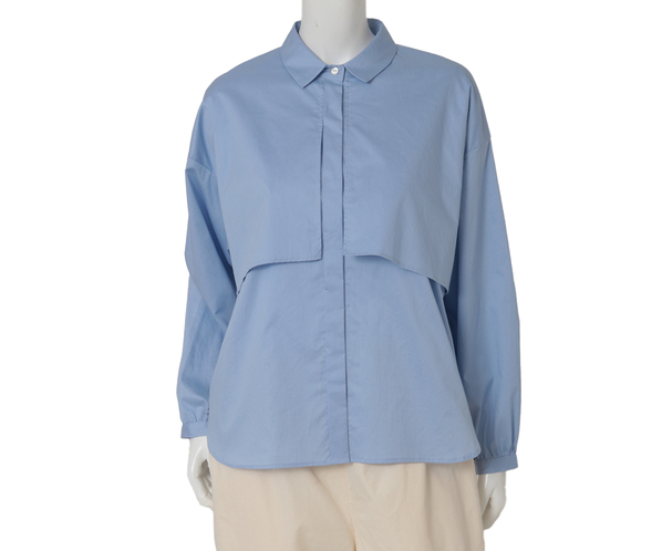 ハイカットコットンシャツ 詳細画像 サックス 2