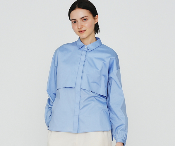 ハイカットコットンシャツ 詳細画像 サックス 20