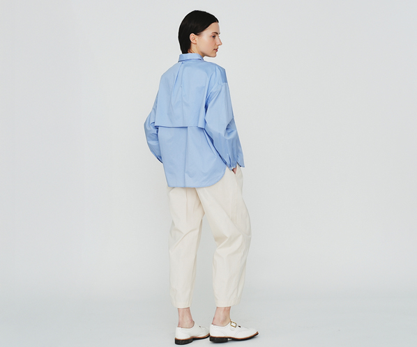 ハイカットコットンシャツ 詳細画像 サックス 22