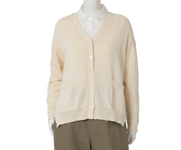 和紙ニットカーディガン 詳細画像 アイボリー 2