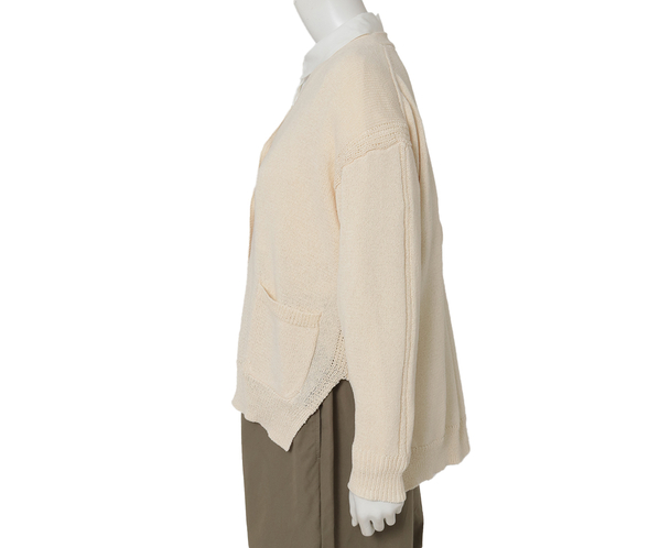 和紙ニットカーディガン 詳細画像 アイボリー 3