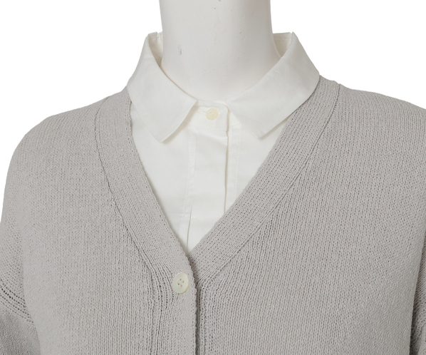 和紙ニットカーディガン 詳細画像 ライトグレー 5