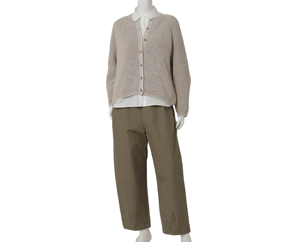 和紙ミックスニットカーディガン 詳細画像 モカ 10