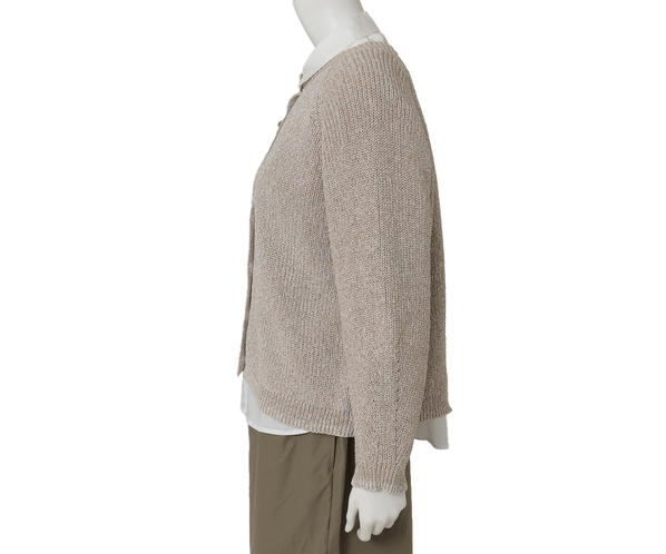 和紙ミックスニットカーディガン 詳細画像 モカ 3