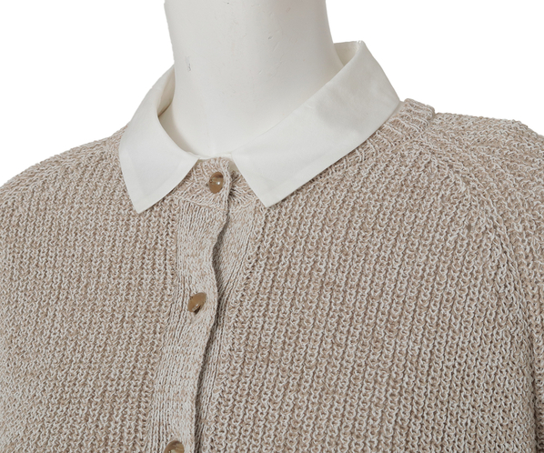 和紙ミックスニットカーディガン 詳細画像 モカ 5