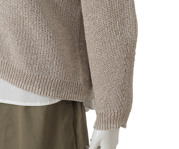 和紙ミックスニットカーディガン 詳細画像 モカ 7