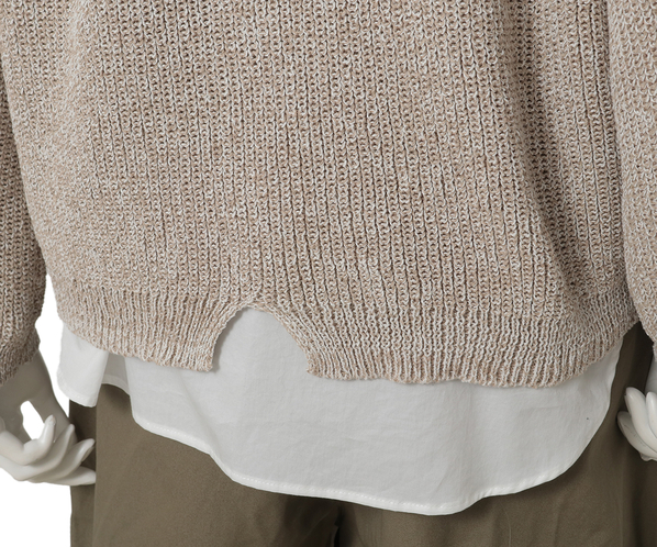 和紙ミックスニットカーディガン 詳細画像 モカ 8