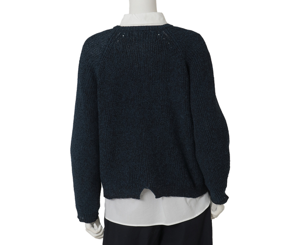 和紙ミックスニットカーディガン 詳細画像 ネイビー 4