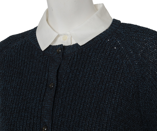 和紙ミックスニットカーディガン 詳細画像 ネイビー 5