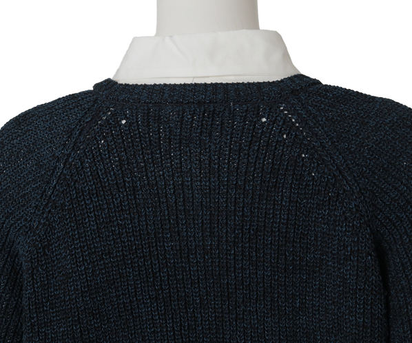 和紙ミックスニットカーディガン 詳細画像 ネイビー 6