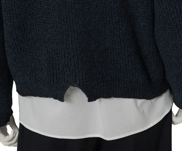 和紙ミックスニットカーディガン 詳細画像 ネイビー 8