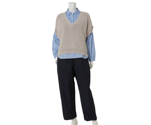 和紙ミックスニットカーディガン 詳細画像 モカ 10