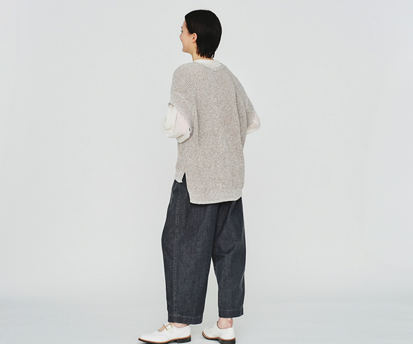 和紙ミックスニットカーディガン 詳細画像 モカ 23