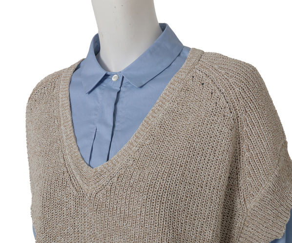 和紙ミックスニットカーディガン 詳細画像 モカ 5