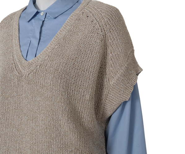 和紙ミックスニットカーディガン 詳細画像 モカ 7