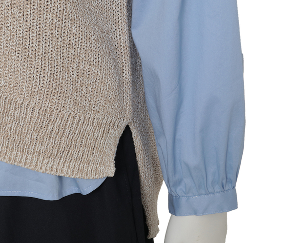 和紙ミックスニットカーディガン 詳細画像 モカ 8