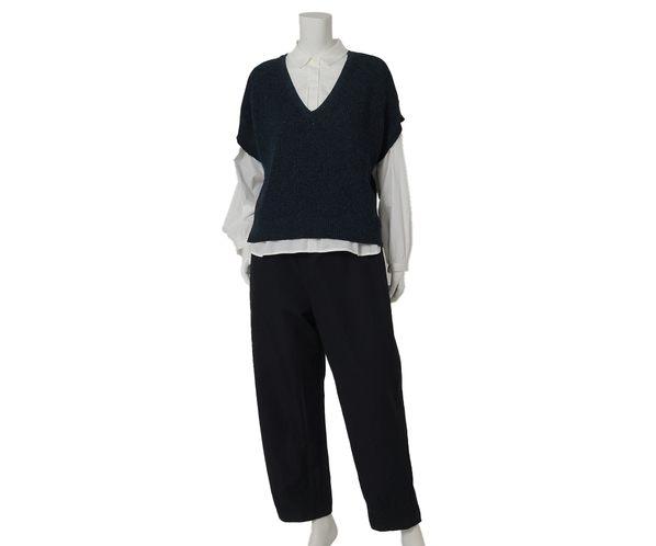 和紙ミックスニットカーディガン 詳細画像 ネイビー 10