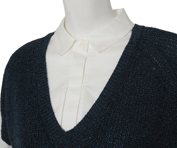 和紙ミックスニットカーディガン 詳細画像 ネイビー 5