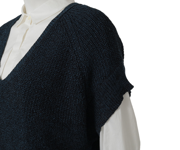 和紙ミックスニットカーディガン 詳細画像 ネイビー 7