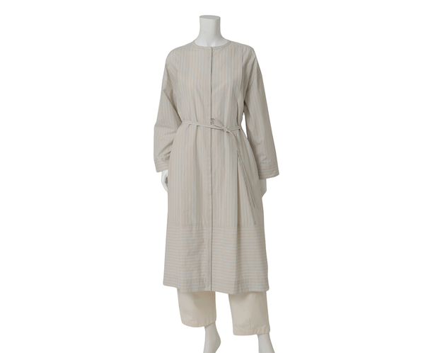 コットンストライプワンピース 詳細画像 ベージュ 12