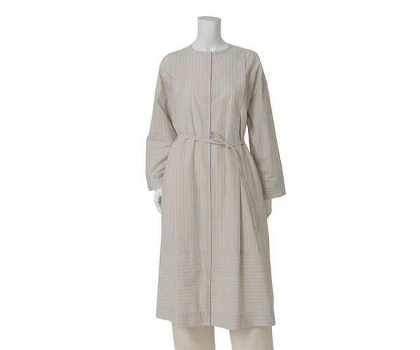 コットンストライプワンピース 詳細画像 ベージュ 2