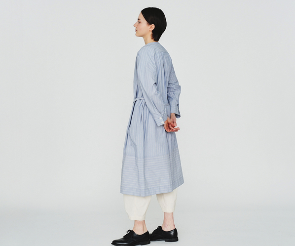 コットンストライプワンピース 詳細画像 ブルー 23